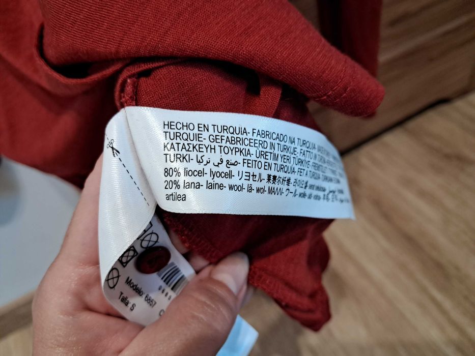 Koszula damska Massimo Dutti, lyocell i wełna, r. S