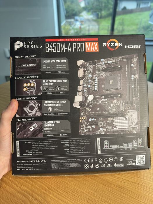 Płyta główna MSI b450m a-pro max am4 ddr4