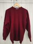 Sweter wełniany bordowy L 100% wełna owcza lambswool