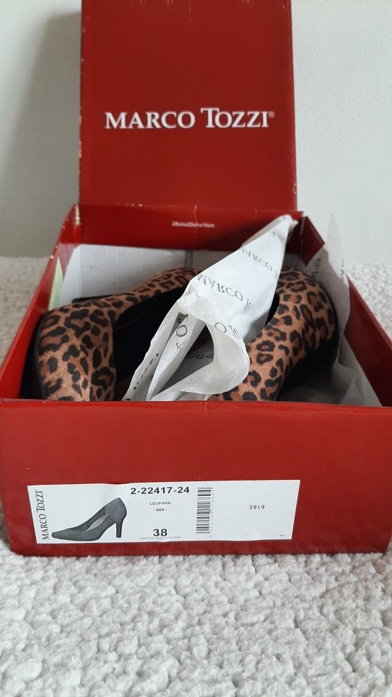 Szpilki 38 brąz czarne M Tozzi