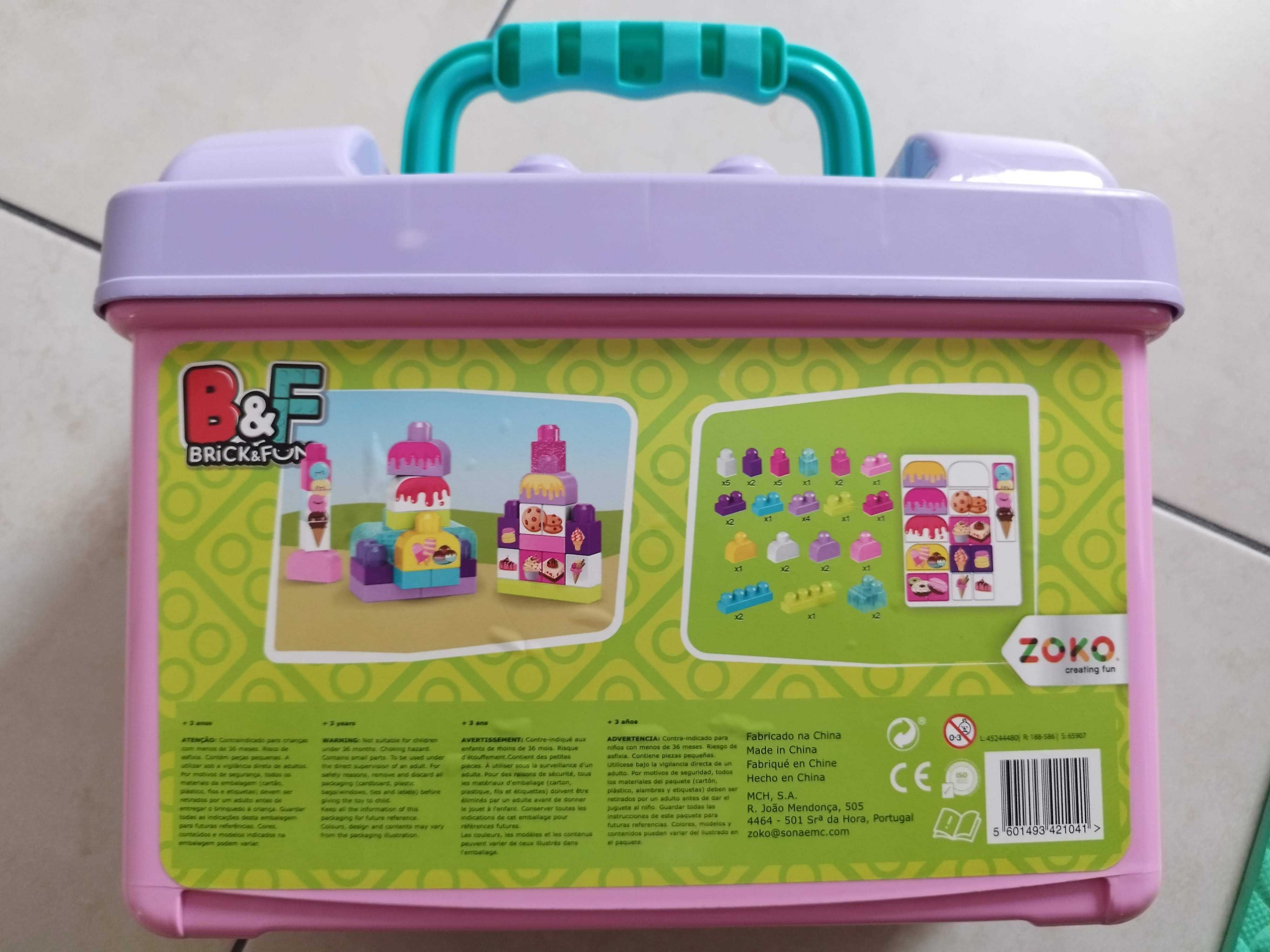 Mala Brick & Fun com 36 blocos de construção Zoko