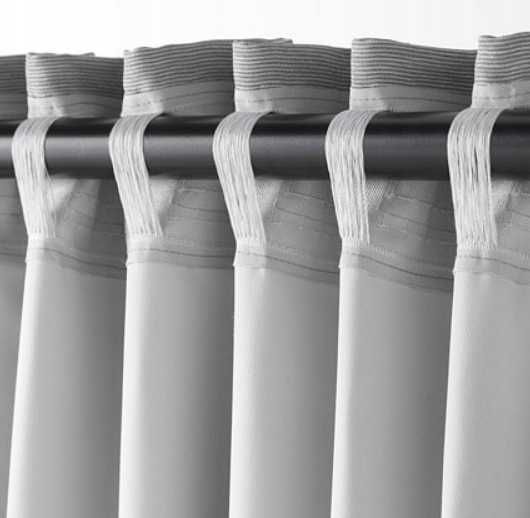 Nowe IKEA VILBORG Zasłony Zaciemniające 145x300 Szary Para Komplet