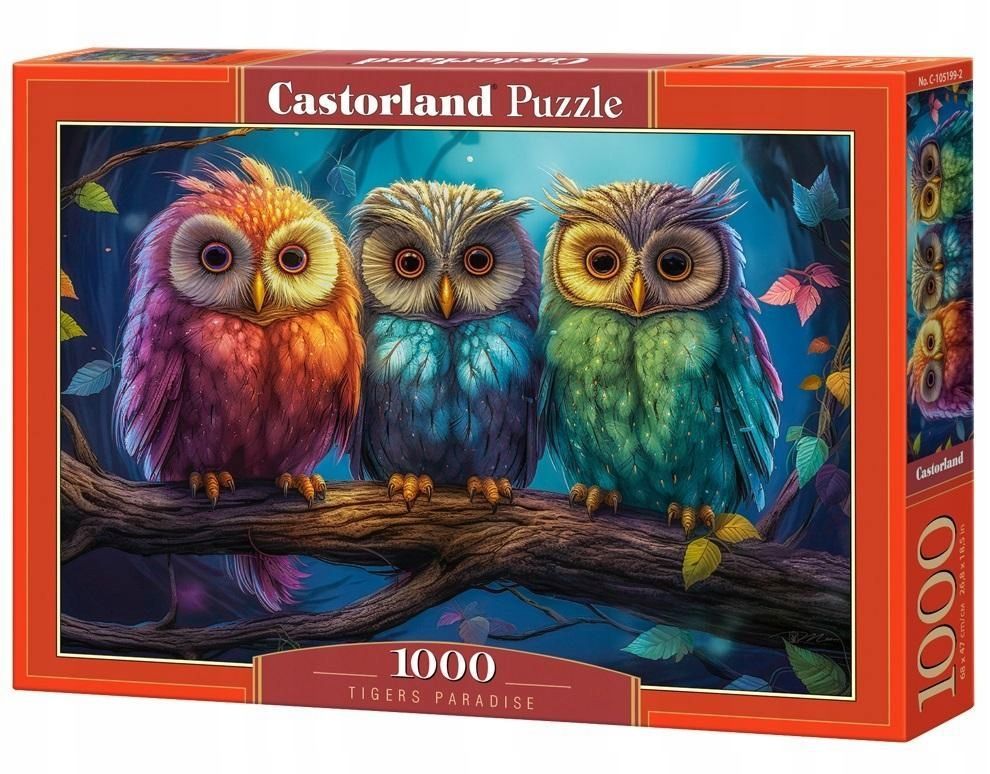 Puzzle 1000 Three Little Owls Castor, Castorland