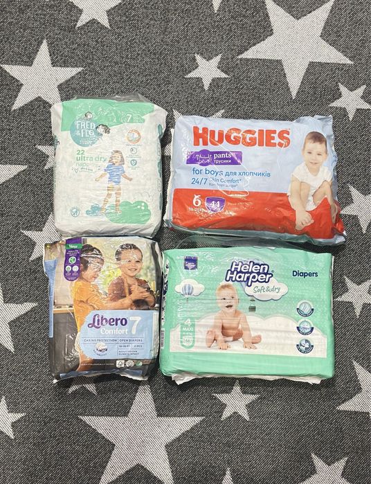 Підгузки 4 6 7 дитячі памперси подгузники детские