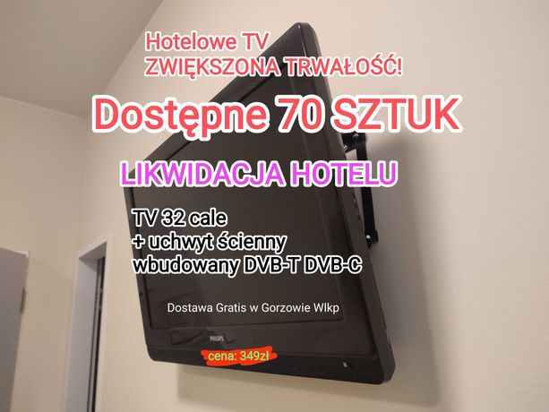 70 SZTUK TV 32 cale LCD Telewizor Philips + Uchwyt ścienny