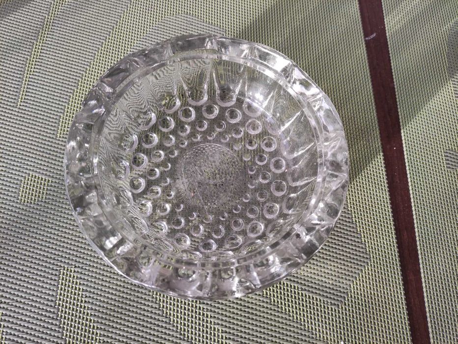 szklana popielniczka J.S.Drost, z serii Asteroid, PRL