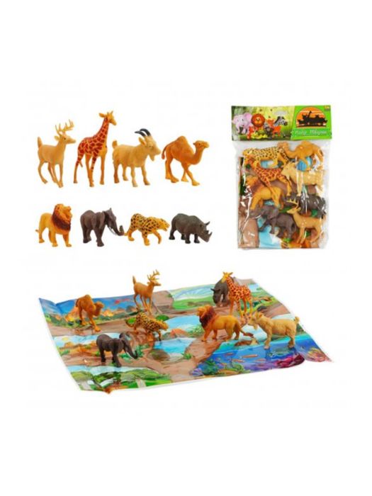 Ціна за набір,фігурки диких тварин +поле,набор диких животных TK 90334