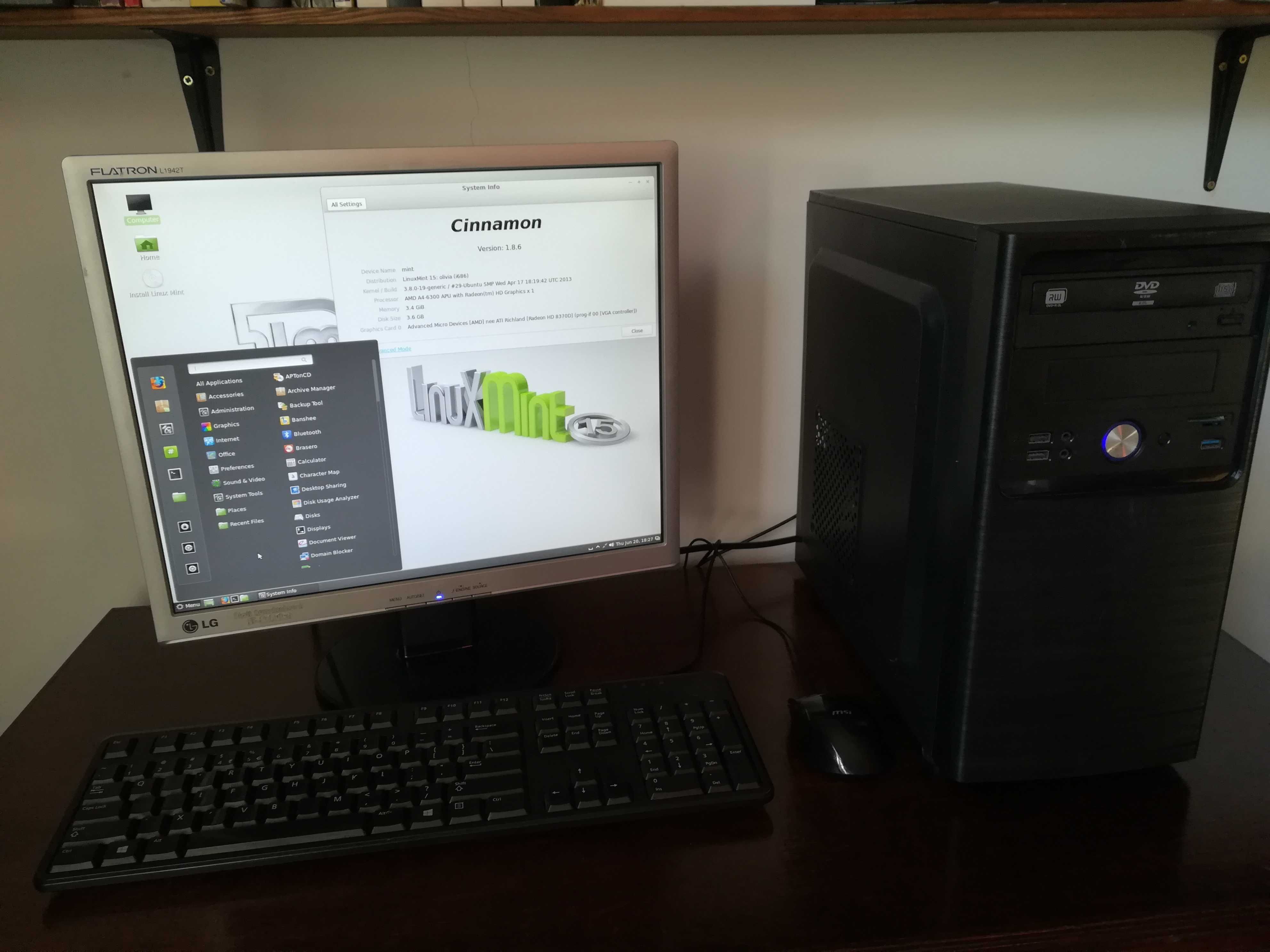 komputer stacjonarny AMD a4-6300 + Asrock  FM2A68M-DG3+