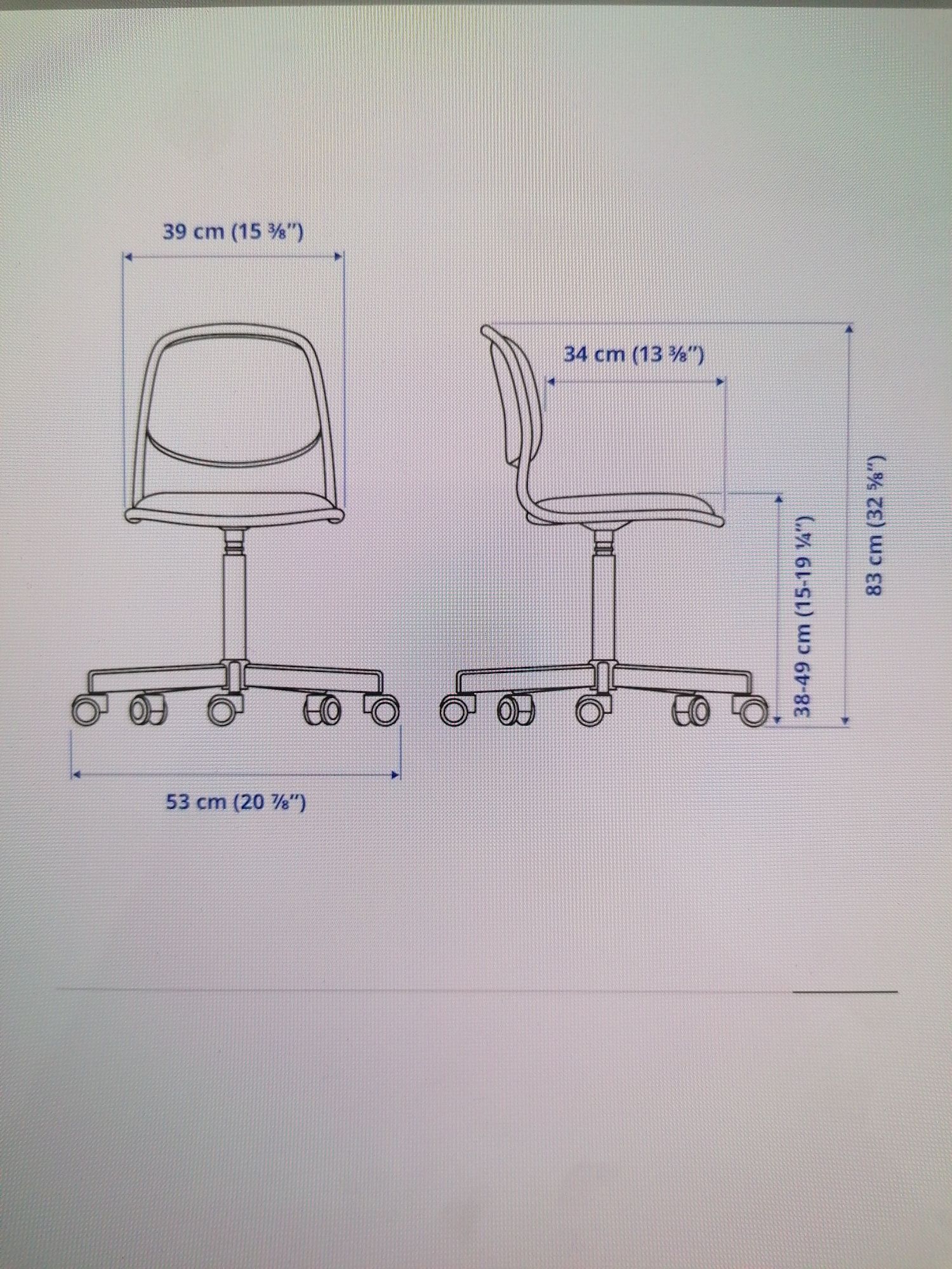 Cadeira  secretaria criança IKEA örfjäl