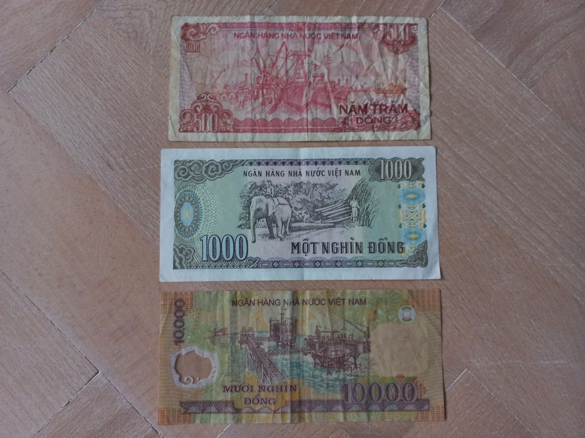 Banknoty Wietnam 3 szt.