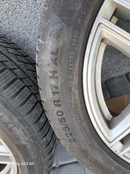 Koła Alufelgi 17  225/50/17 opony w świetnym stanie bmw e60 f10. 5x112