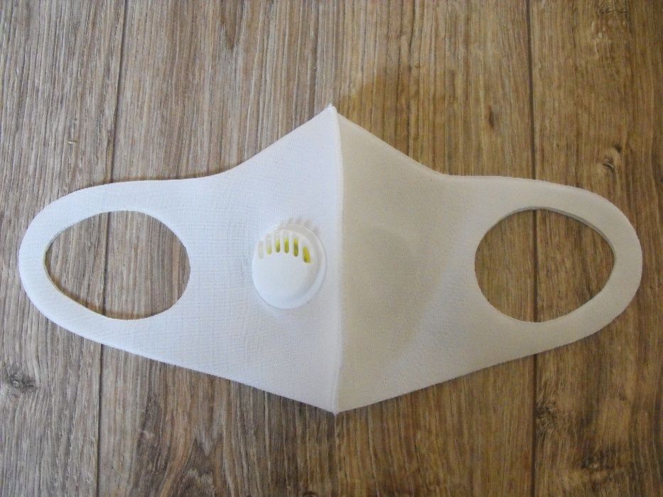 MASKA maseczki ochronne maski na twarz wielorazowa Biała z zaworem