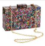 Bolsa/Pochete de senhora para festa, em acrílico