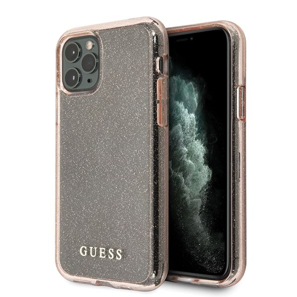 Guess GUHCN58PCGLPI iPhone 11 Proróżowy/pink hard case Glitter