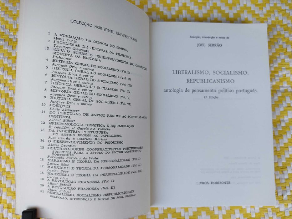 Liberalismo- Socialismo - Republicanismo - Joel Serrão