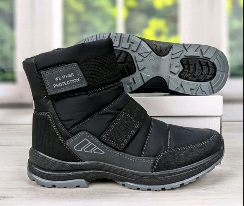 Чоловічі черевики зимові чорні теплі