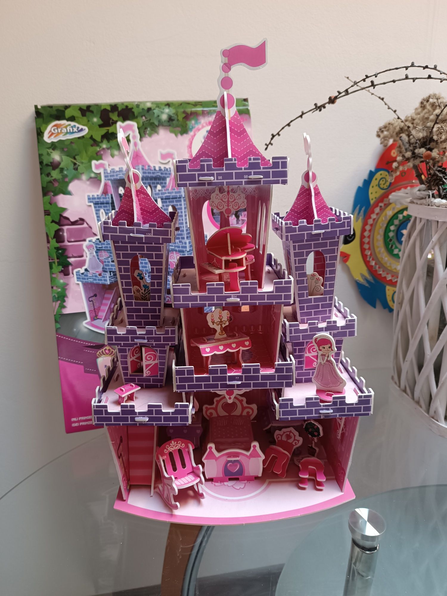 3D Piankowy zamek księżniczki do składania puzzle 8+