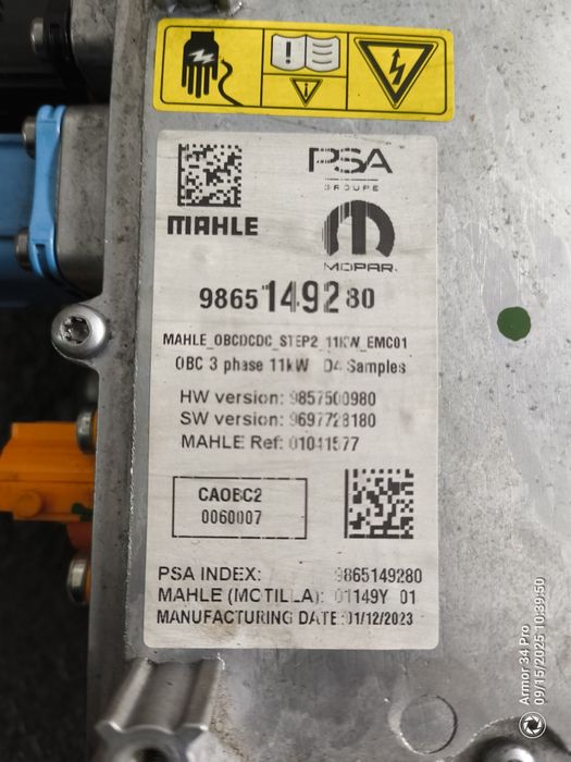 Módulo carregador Citroen Peugeot