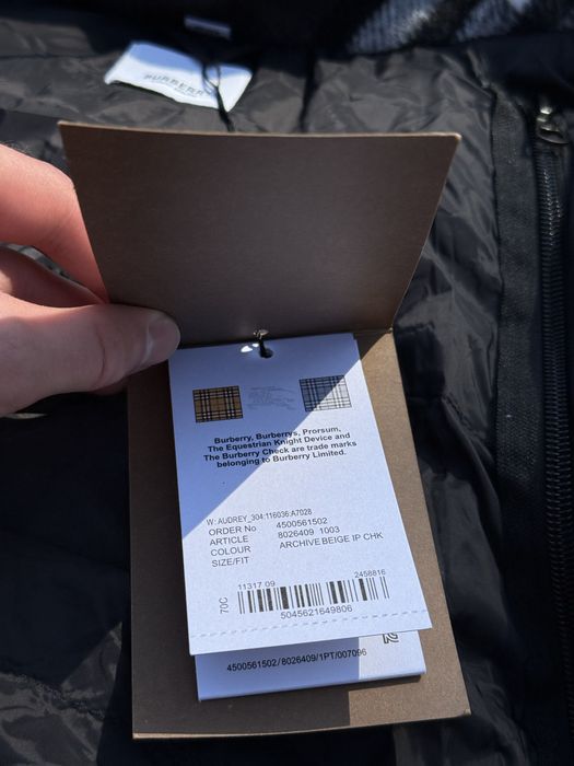 В Україні!!!Пуховик Burberry Nylon Down Jacket S-L