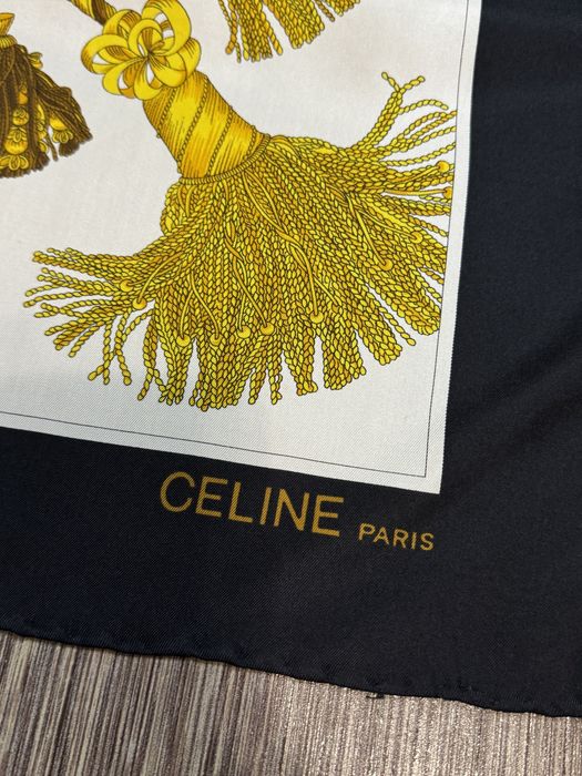 Вінтажний шовковий шарф , хустка, платок з натурального шовку CELINE