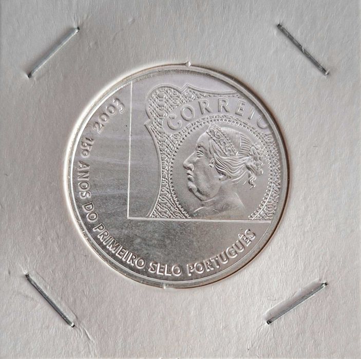 Moedas de coleção - 5€ prata - 150 anos do primeiro selo português