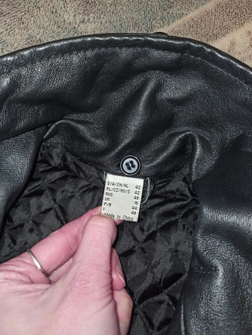 Шкіряна куртка косуха M-L-XL 38-40-42 натуральна кожа шкіра подовжена