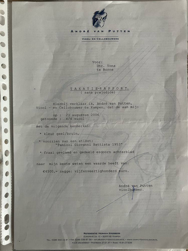 Skrzypce 4/4 lutnicze