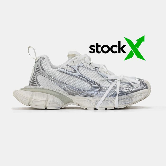 Женские кроссовки Balenciaga 3XL White Silver Premium. 36-41