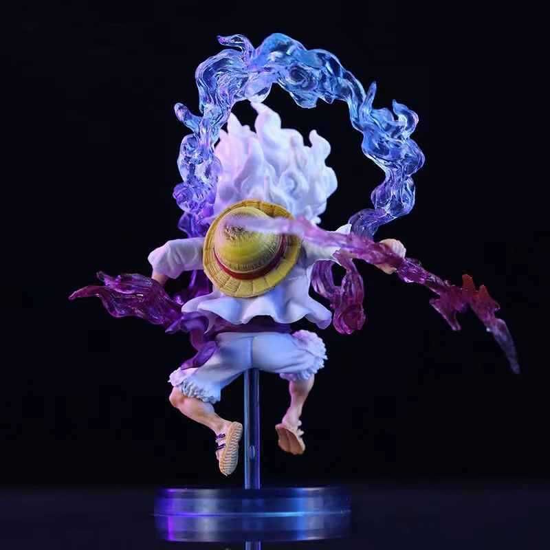 Mini One Piece Luffy Gear 5 e Deus do Sol Bandai 10cm