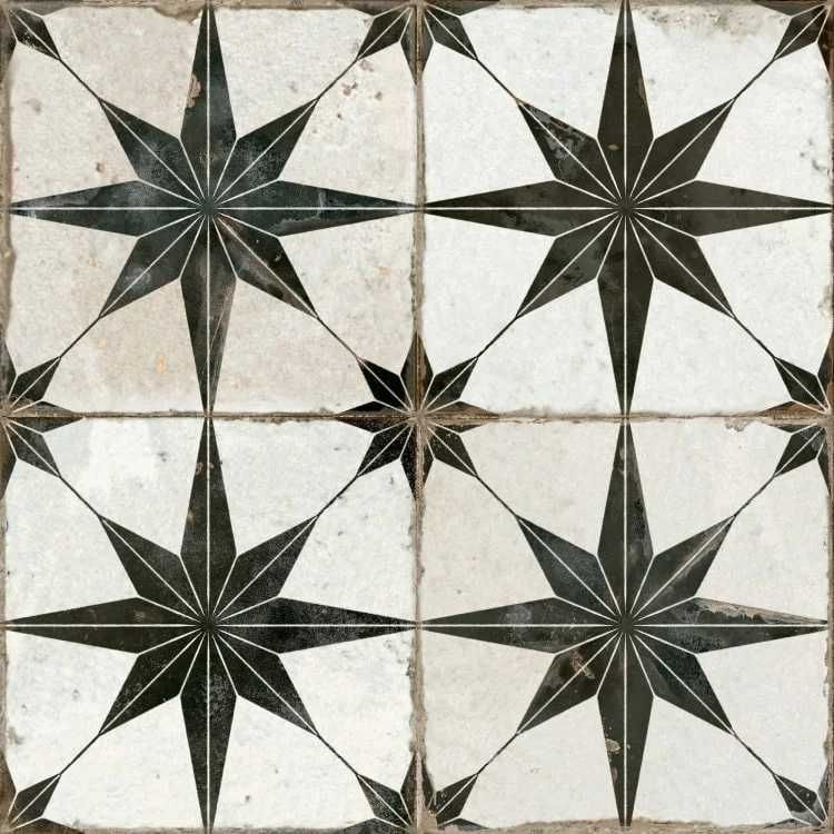 Płytki ceramiczne FS Star N 45x45 rustykalne z motywem gwiazdy, NOWE