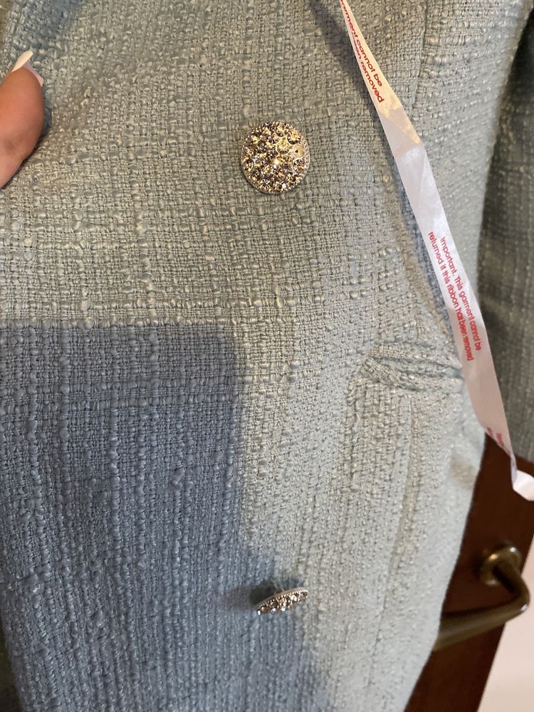 Marynarka smokingowa teksturowana żakiet XL 42 missguided