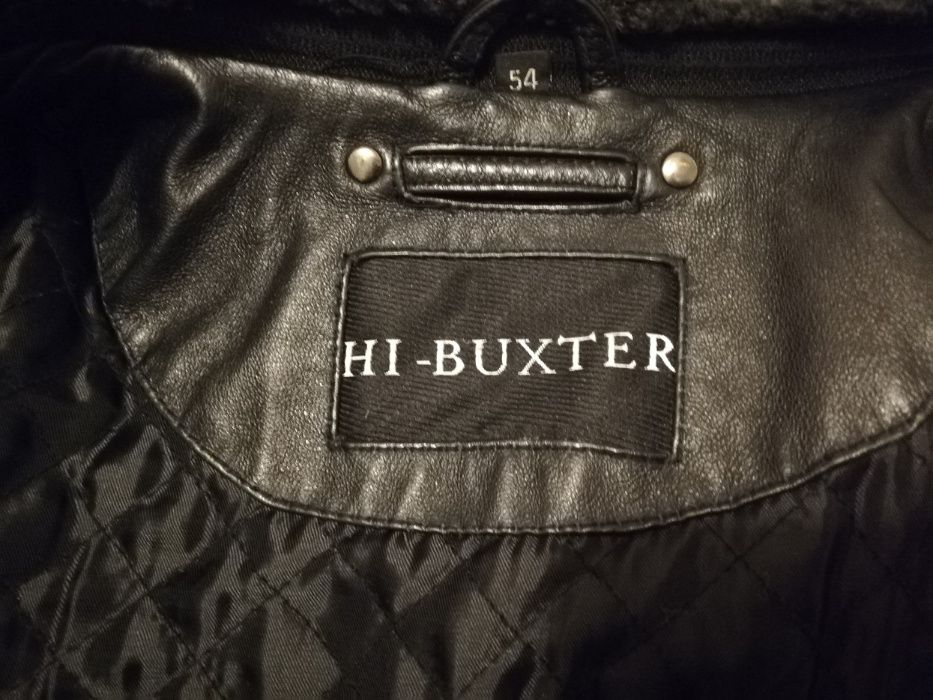 Płaszcz skórzany męski Hi Buxter, XL, czarny