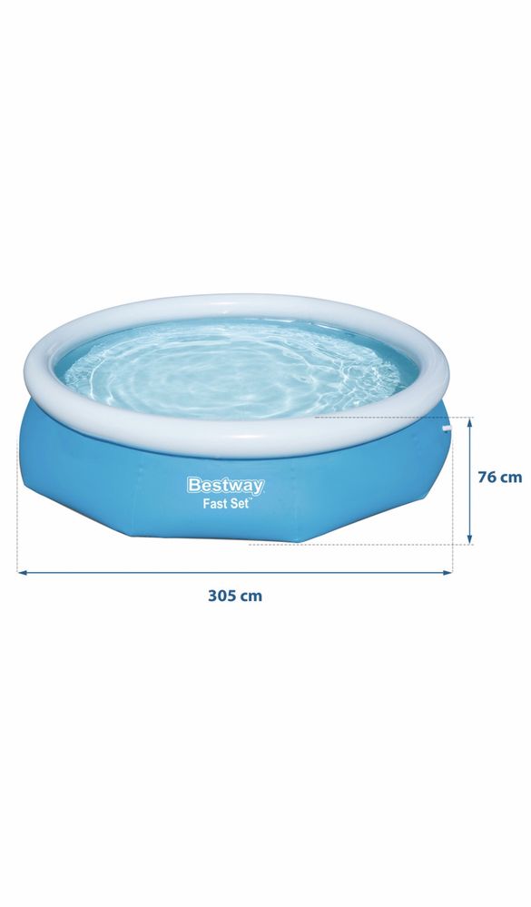 Надувний басейн Bestway 57270, 305 х 76 см із фільтруючим насосом