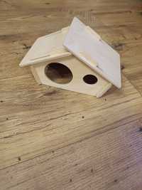 Drewniany domek dla chomika myszki małych gryzoni