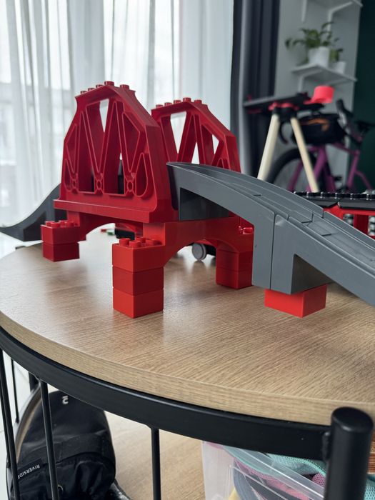 Mega zestaw pociąg parowy kolejka lego duplo z mostem