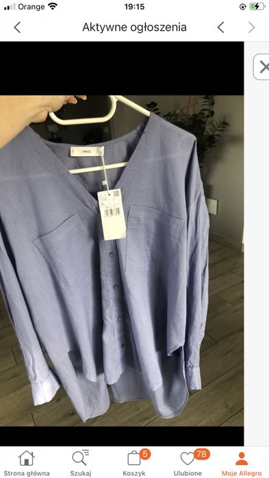 Świetna przewiewna koszula oversize od xs do m Mango