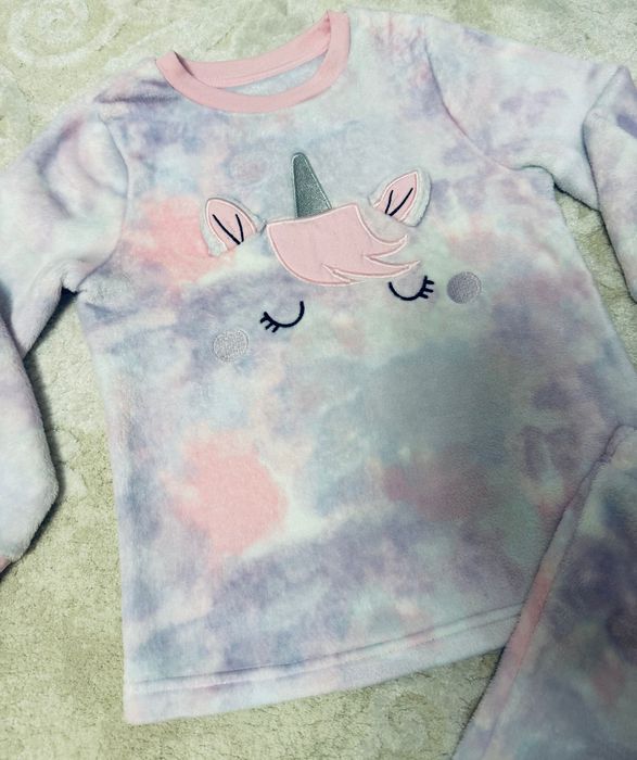 Пижама костюм теплая George для девочки 7-9 лет (128-135 см) Единорог