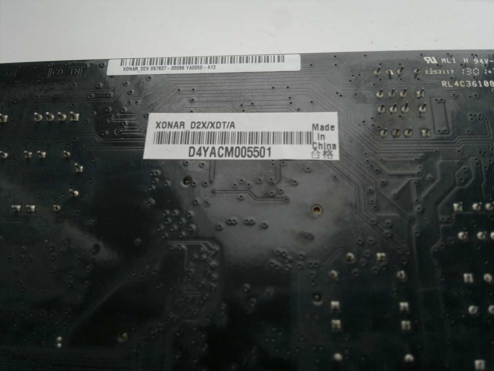 Звуковая карта 7.1 Asus Xonar D2x /192 кГц/24 Бит/ PCI-E