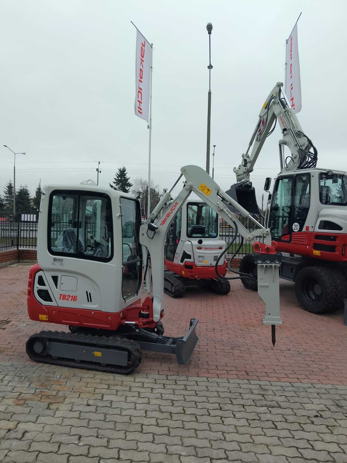 Minikoparka Takeuchi TB216 V0 + Młot Hydrauliczny TOKU 1M