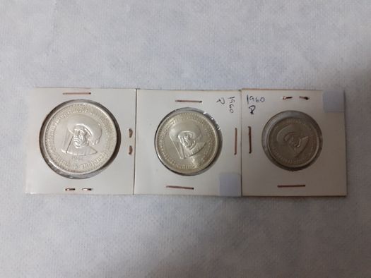 moedas em prata ano 1960