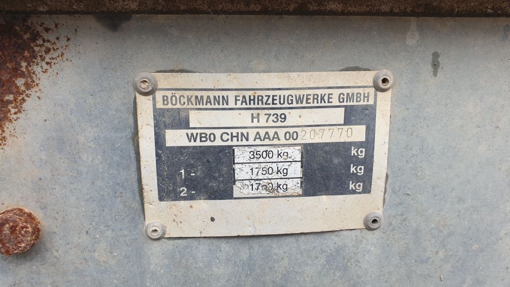 Przyczepka 3,5t bockmann przyczepa ciężarowa 3500kg