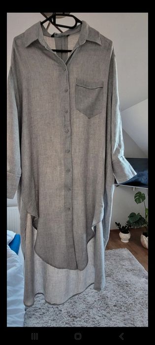 Sukienka koszulowa Zara S oversize
