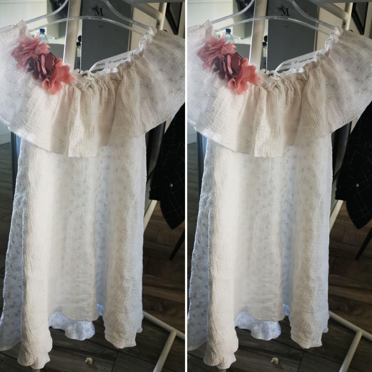 Sukienki białe dla mamy i córki
