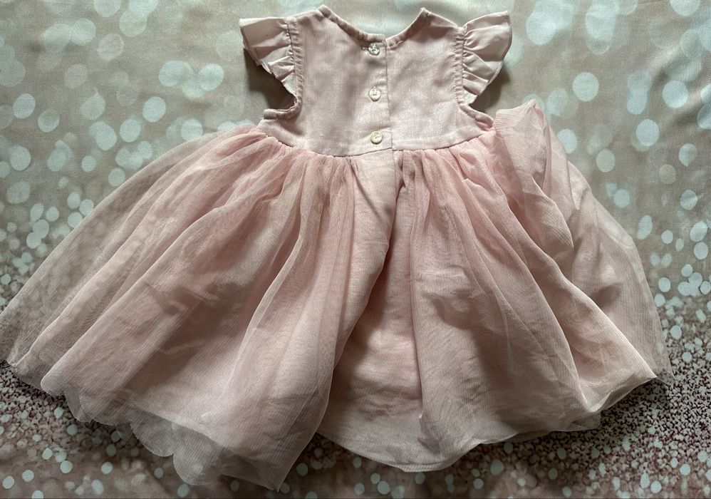 Elegancka sukienka tiulowa z motylkami Early Days 0–3 miesiące