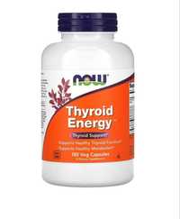 Поддержка щитовидной железы Thyroid energy, Now, 180 капс.