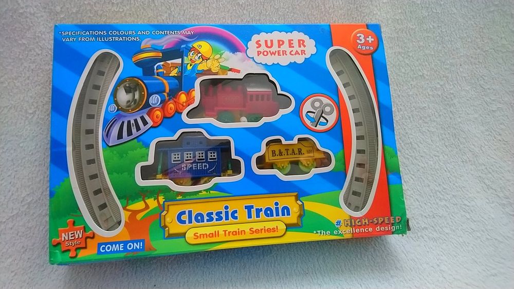 Kolejka z torami nakręcana