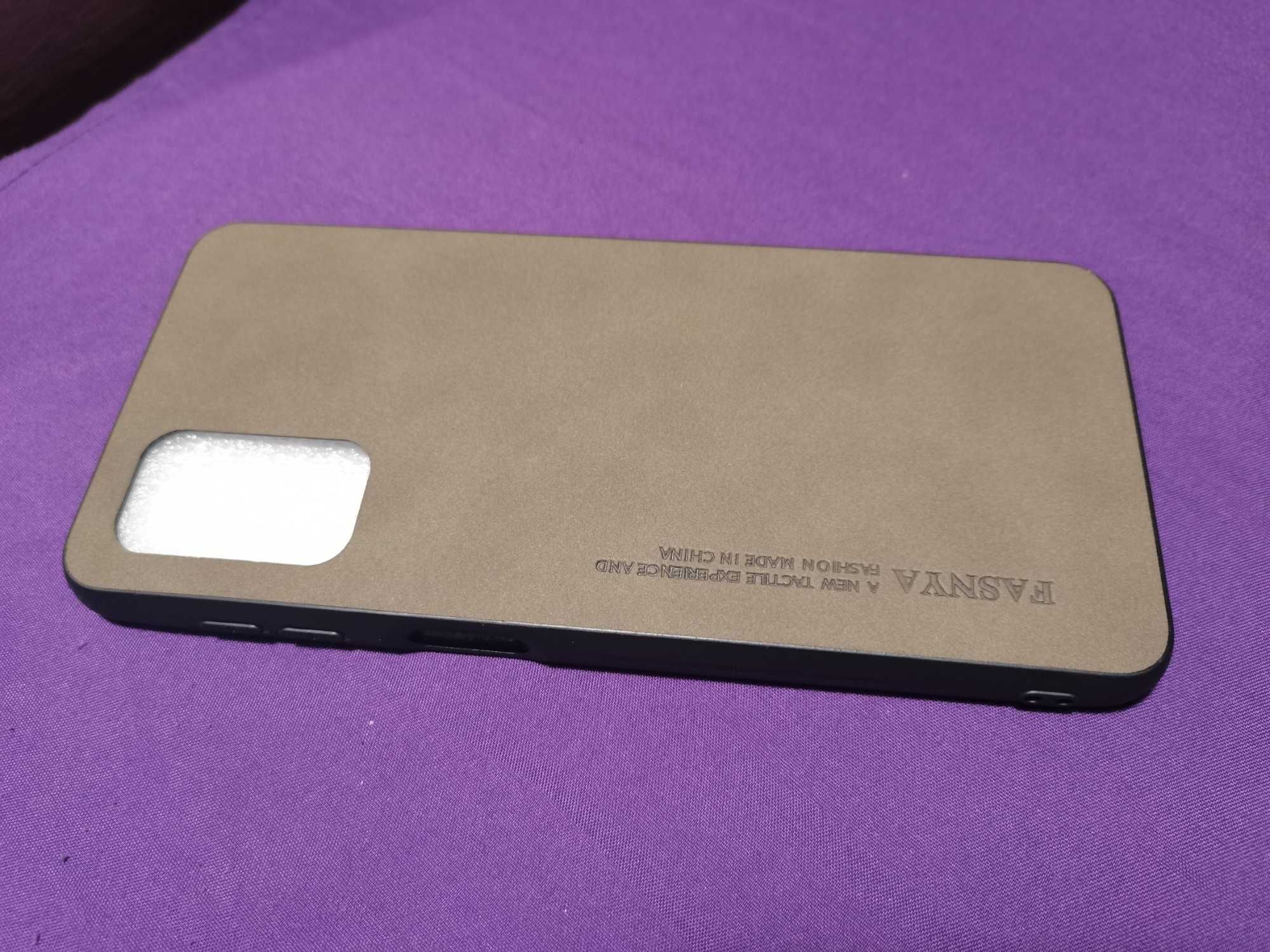 Samsung galaxy  a32 5g case obudowa plecki skórzane szare