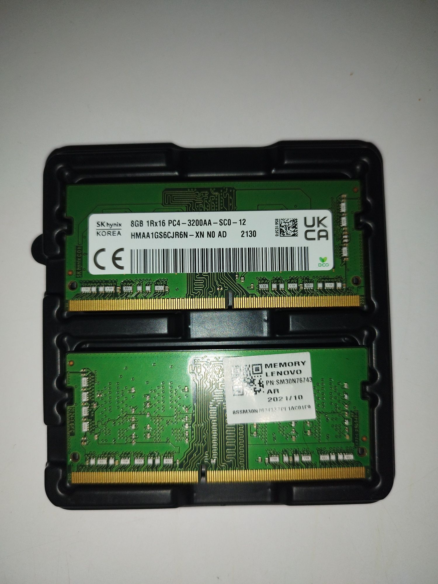 Ramy po 8 GB w kostce X2 16 gm razem . 3200mhz
Jak nowe 
Sprawne 100%