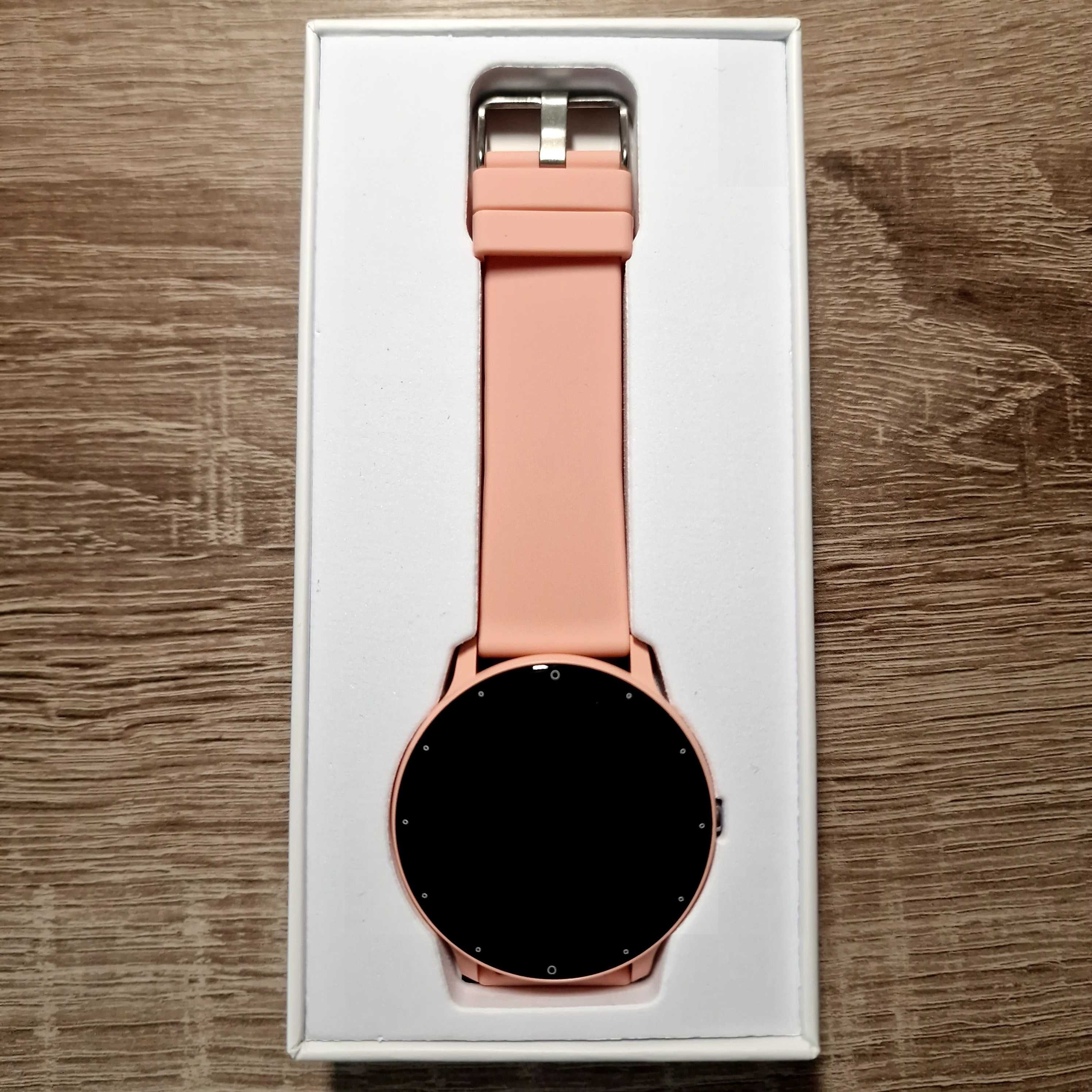 Piękny Damski Smartwatch z różowym paskiem