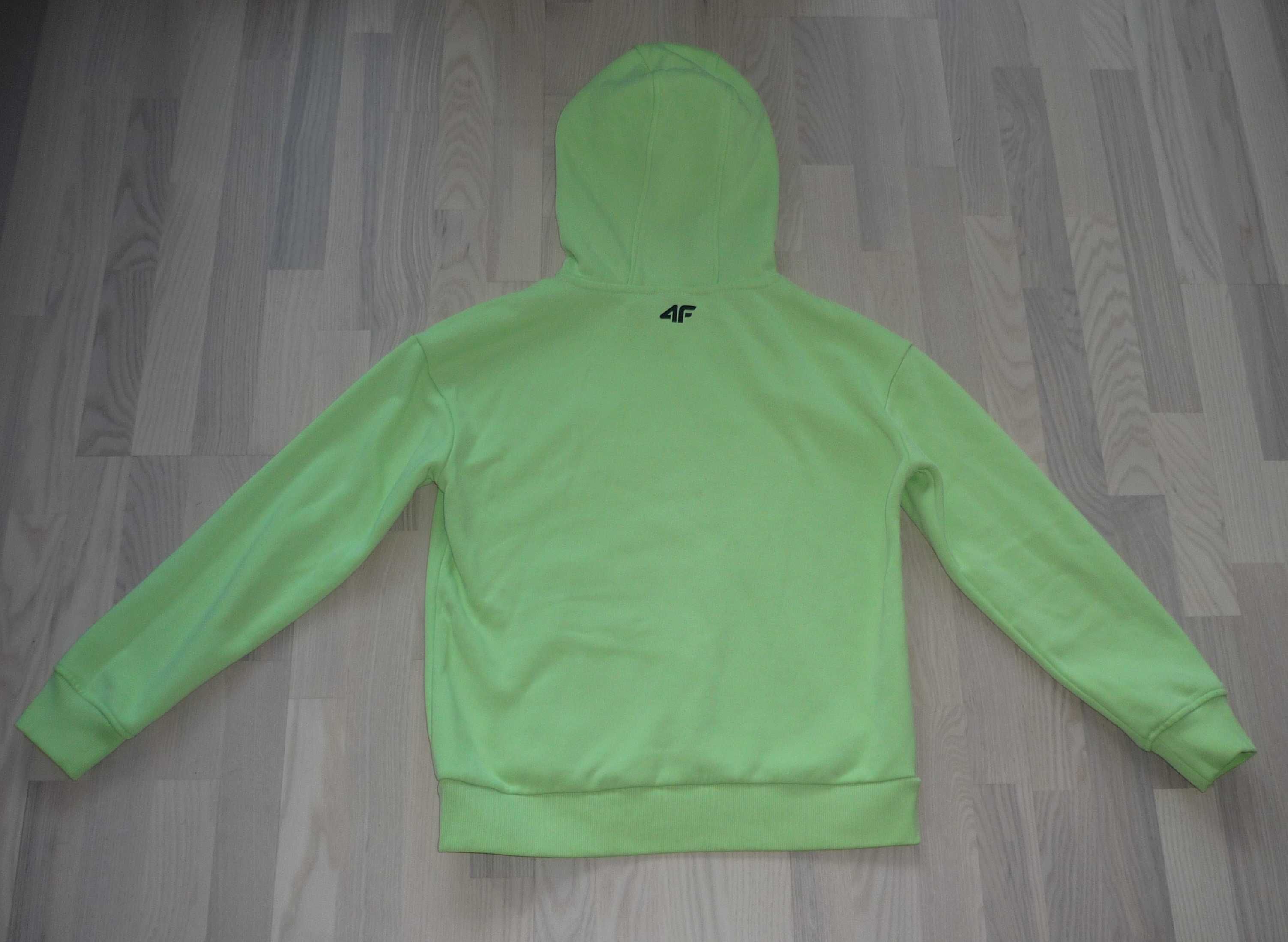Seledynowa bluza z kapturem 4F 10-11 lat + bluzka GT